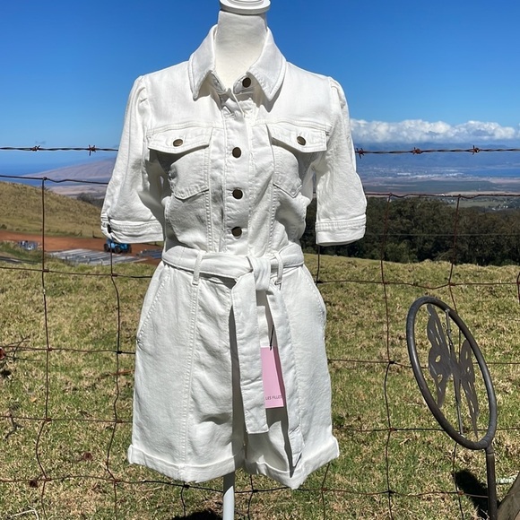 AVEC LES Filles Jumpsuit Ecru Plain Romper S - Picture 4 of 9